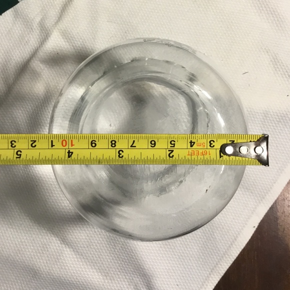 Vintage Clear Glass Vase With Etched Floral Design - Picture 8 of 9